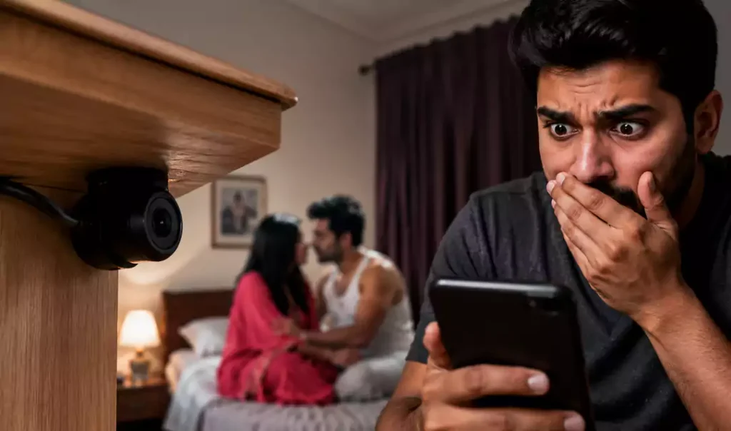 बीवी पर पति को था शक तो कमरे में लगवा दिए चुपके से कैमरा, रिकॉर्डिंग देख कर उड़ गए होश