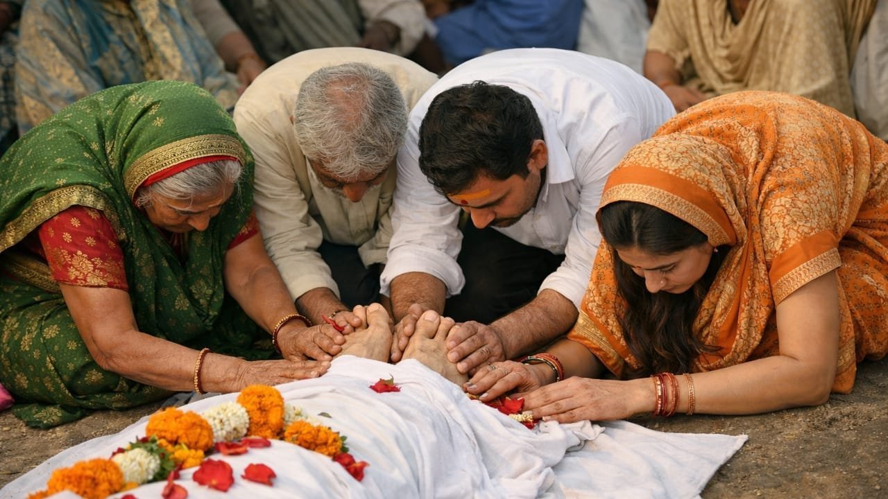 मृत व्यक्ति के पैर क्यों छुए जाते हैं? जानिए उस परंपरा का रहस्यमयी कारण जो बहुत कम लोग हैं जानते मृत व्यक्ति के पैर क्यों छुए जाते हैं? जानिए उस परंपरा का रहस्यमयी कारण जो बहुत कम लोग हैं जानते