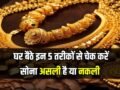 कहीं नकली सोना तो नहीं ले आए? घर बैठे इन 5 तरीकों से करें जांच